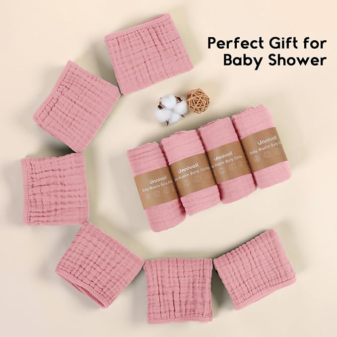Muslin Burp Cloths for Baby 100% Cotton Burping Cloths for Boys Girls Large - Image 7