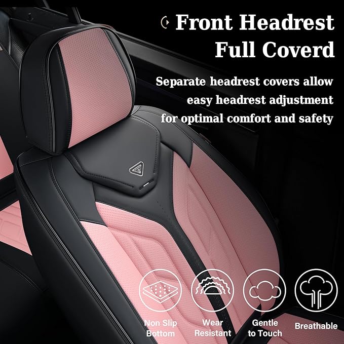 Coverado Car Seat Covers Full Set, Car Seat Protectors Leather Seat Covers - Image 5