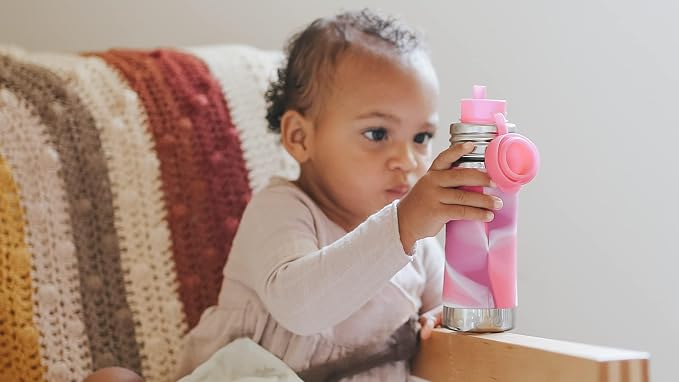 Pura Kiki 11oz/325ml Stainless Steel Straw Bottle w/Sleeve, 100% Plastic-Free - Image 8