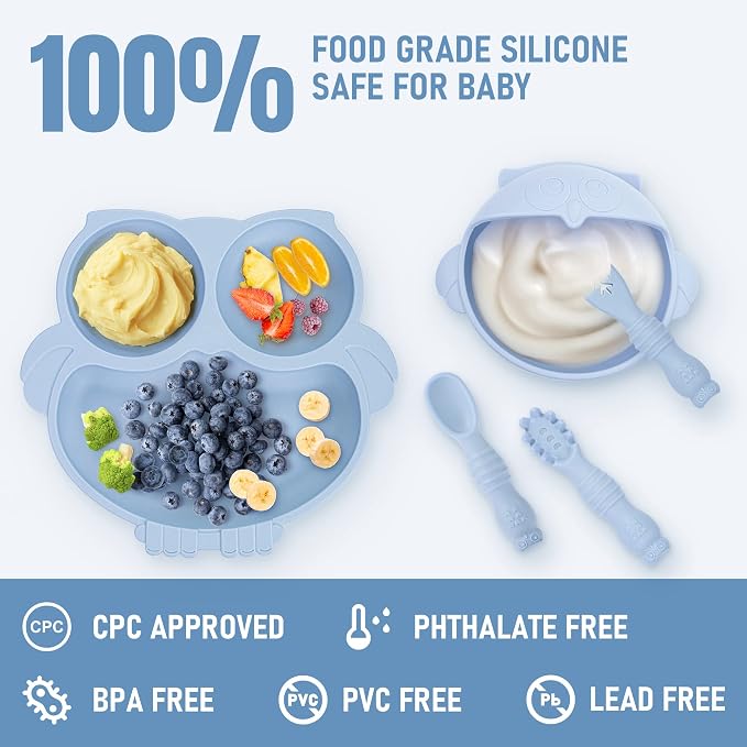 Baby Weaning Set, Silicone Baby Feeding Set, Toddler Weaning Set - Image 2