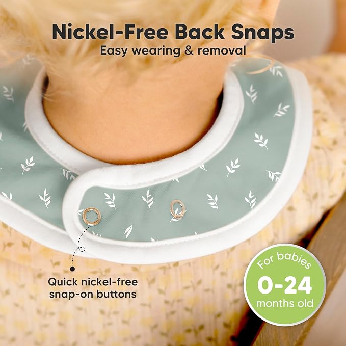 KeaBabies 8-Pack Organic Baby Bibs - Image 6