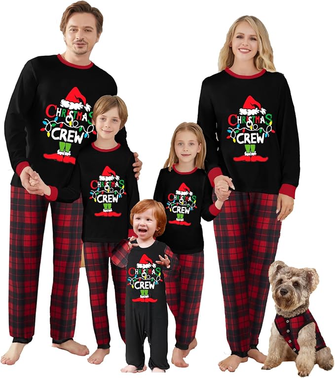 Awoscut Christmas Family Matching Pajamas Christmas Pjs Holiday Nightwear by Awoscut