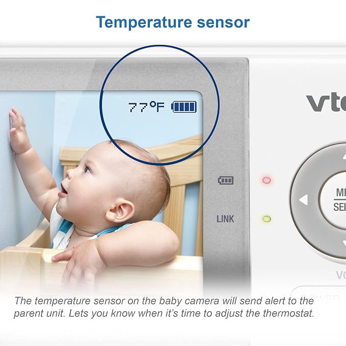 VTech VM923 Baby Monitor, 2.8” Screen, Pan-Tilt-Zoom, 1000ft Long Range - Image 11