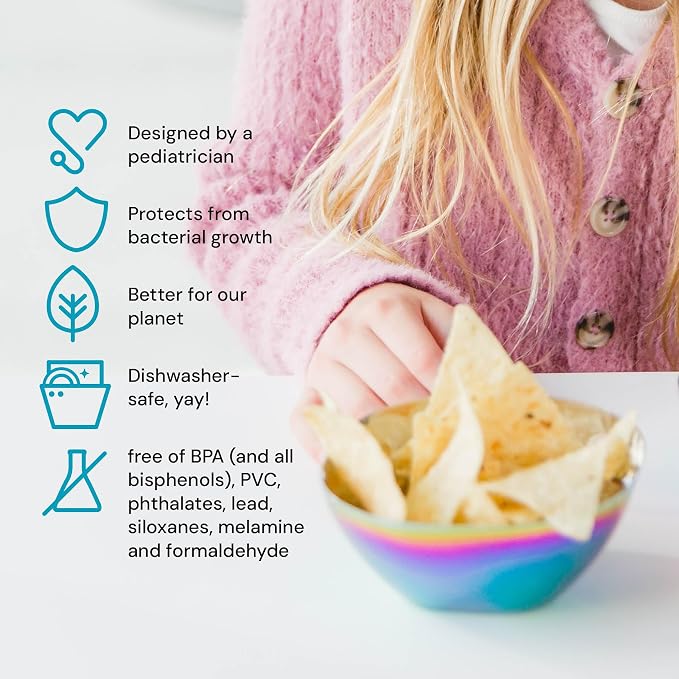 Ahimsa Stainless Steel Bowls for Kids | Non Toxic, Pediatrician Designed - Image 4