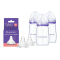 Lansinoh NaturalWave Fast Flow Nipples + 8 oz Anti-Colic Baby Bottles by Lansinoh