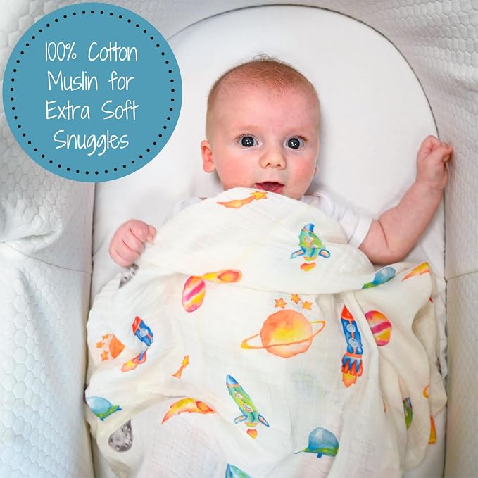 LollyBanks Swaddle Blanket, 100% Cotton Baby Blanket, Soft Muslin Swaddle - Image 3