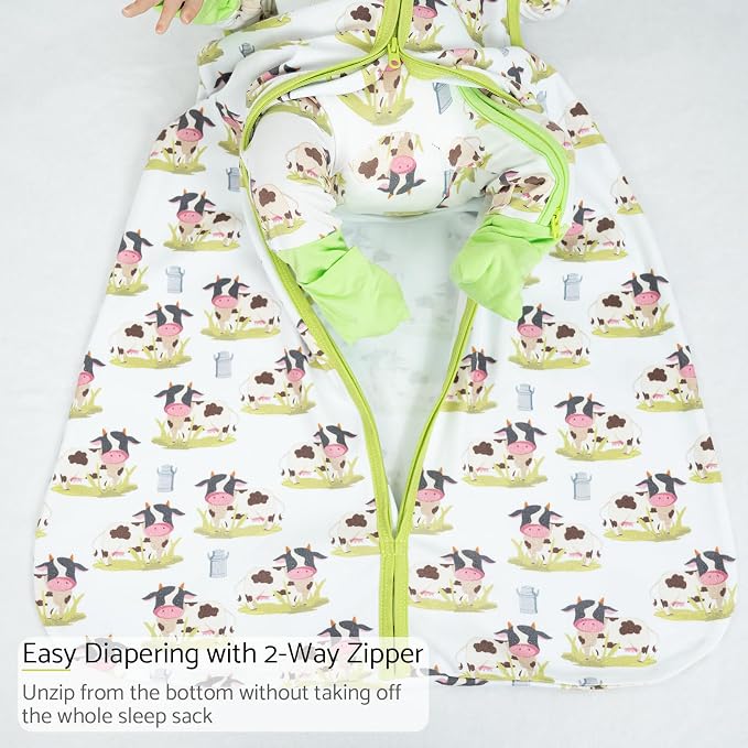 LollyBanks Baby Sleep Sack, 100% Cotton Wearable Blanket 2-Way Zipper Sleep - Image 5