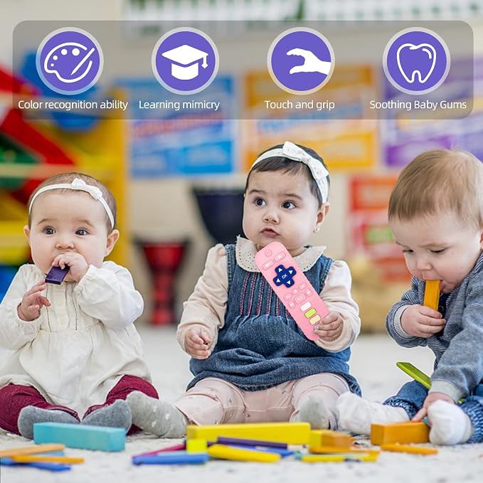 Chuya Silicone Remote Teethers Baby Teething Toys, TV Remote Teether - Image 7