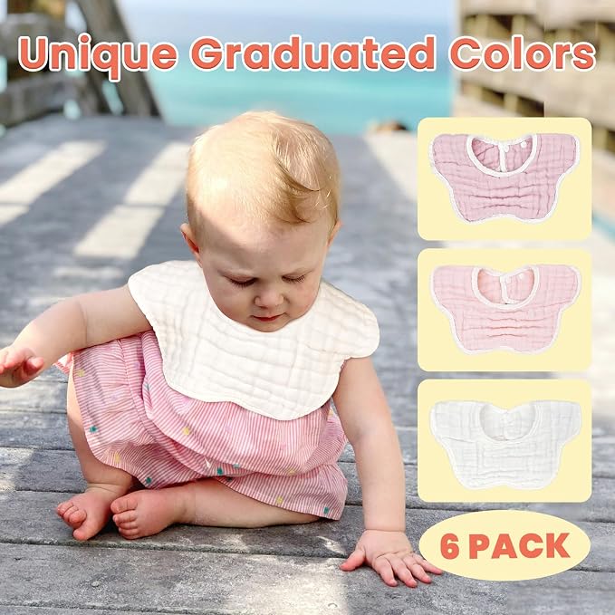 Baby Bibs Muslin Drool Teething Drooling Bibs - Image 5