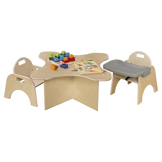 11'H Montessori Low Feeding Chair, Toddler Wooden Stackable Chair - Image 6