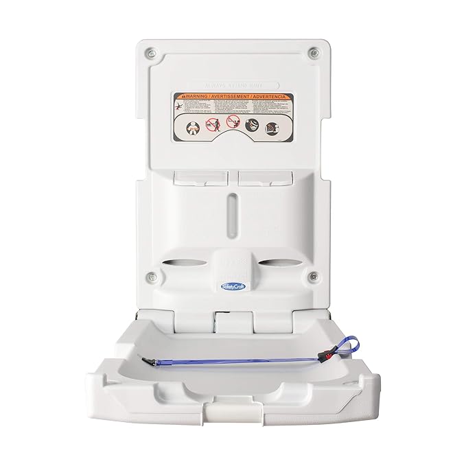 SafetyCraft Vertical Baby Diaper Changing Station, Wall Mounted, Built in Liner - Image 2
