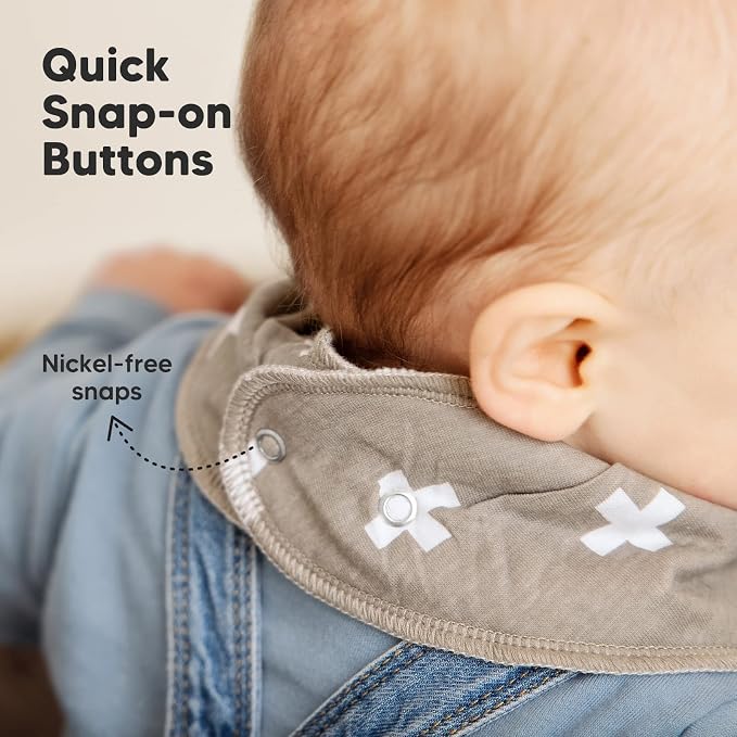 8-Pack Organic Baby Bandana Bibs - Image 8