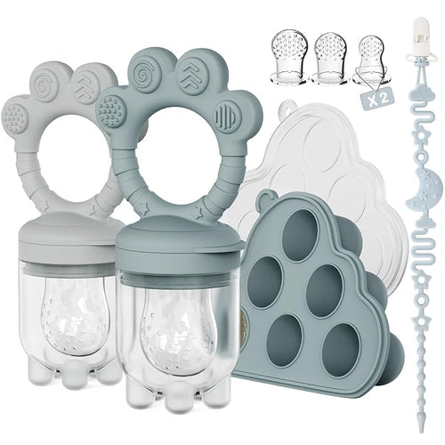 2 Pack Baby Fruit Food Feeder+Breastmilk Popsicle Molds, Baby Teethers by Unknown