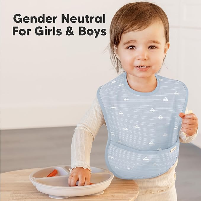3-Pack Waterproof Baby Bibs for Eating - Image 8