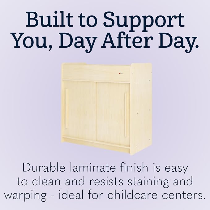 Foundations SafeGlide Daycare Changing Table, Durable Wood Construction - Image 3