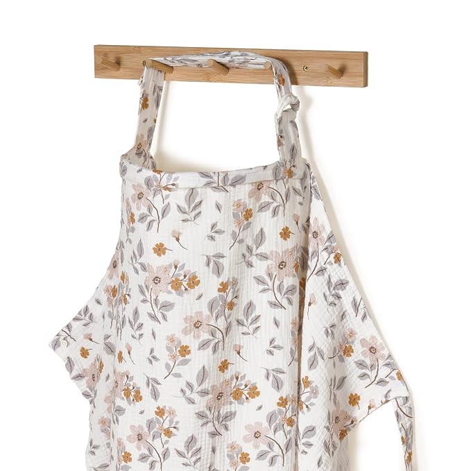 TILLYOU Muslin Nursing Cover for Baby Breastfeeding, 100% Cotton Breathable - Image 8
