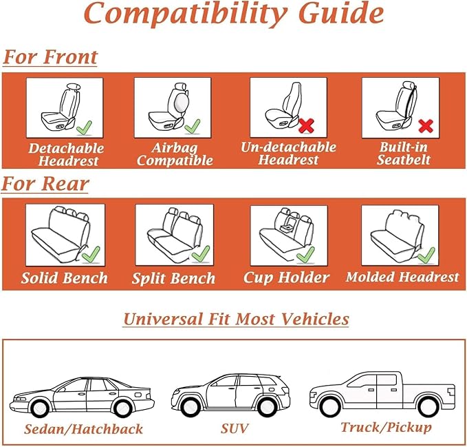 Coverado Seat Covers, Car Seat Covers Front Seats, Car Seat Cover, Car Seat - Image 7