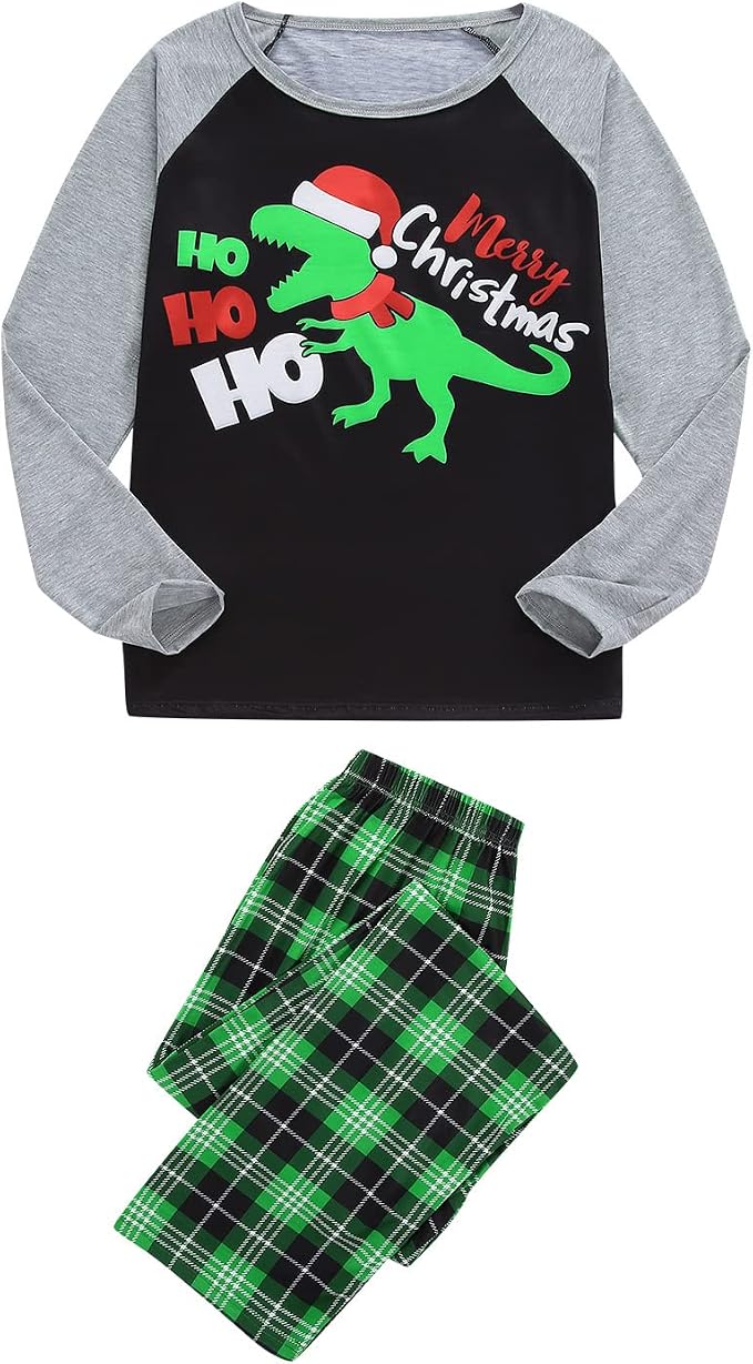 Awoscut Christmas Family Matching Pajamas Christmas Pjs Holiday Nightwear - Image 4