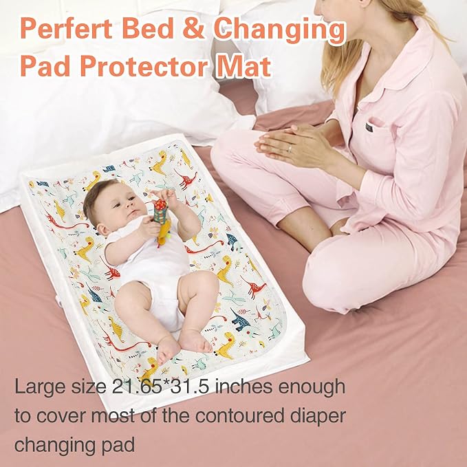 Baby Diaper Changing Pad, 21 5/8" x 31.5" Waterproof Changing Pad Liners - Image 6