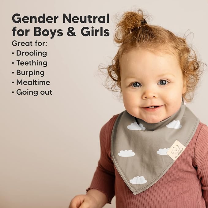 8-Pack Organic Baby Bandana Bibs - Image 6