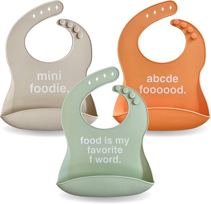 Denver James Silicone Feeding Bibs | Dishwasher Safe. Waterproof. Adjustable. - Image 7