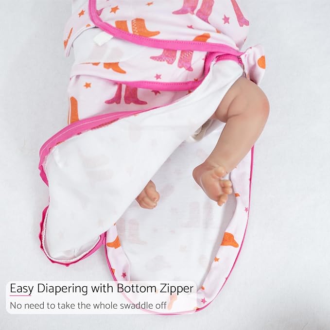 LollyBanks Baby Swaddles 100% Organic Cotton, 3-6 Months Baby Girl Swaddles - Image 3
