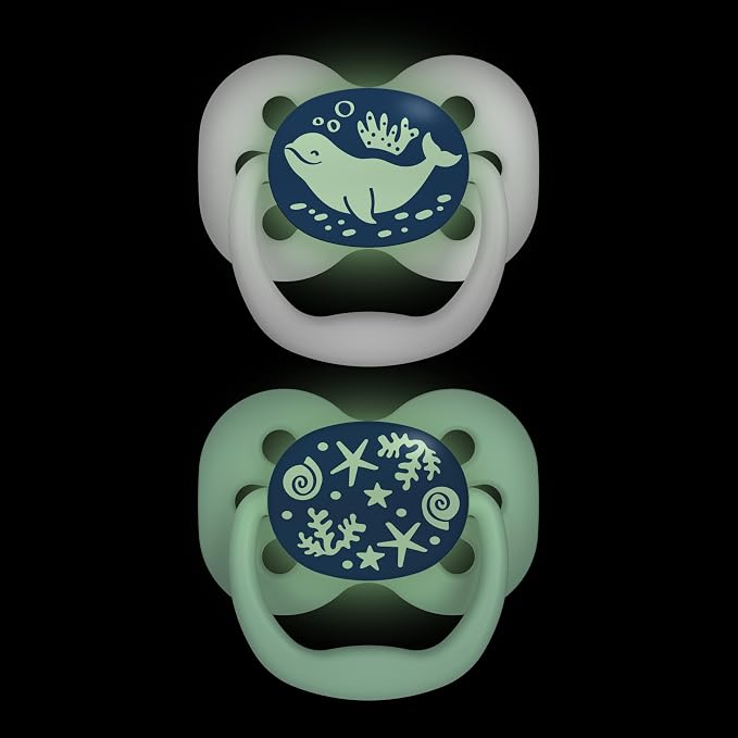 Dr. Brown's Advantage Glow-in-The-Dark Baby Pacifier, Fully Symmetrical Soother - Image 36
