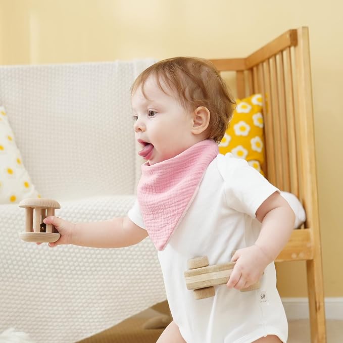 Muslin Baby Bibs Baby Drool Bandana Bibs - Image 6