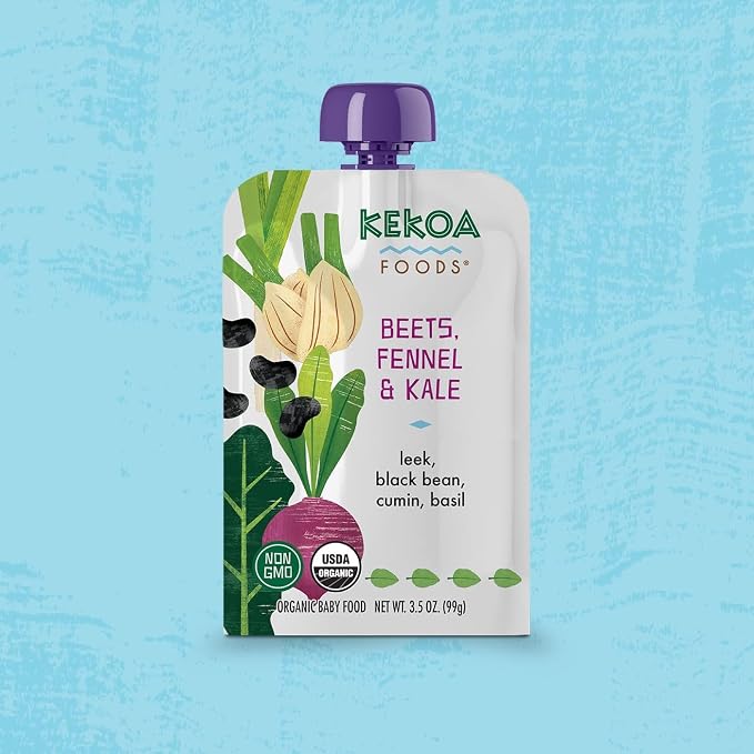 Kekoa Foods 100% USDA Certified-Organic Vegetarian Baby Food Puree Variety - Image 4