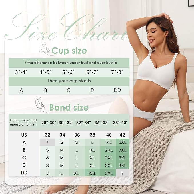 As Fairy Seamless Nursing Bras for Breastfeeding Soft Wireless Sleep Maternity - Image 7