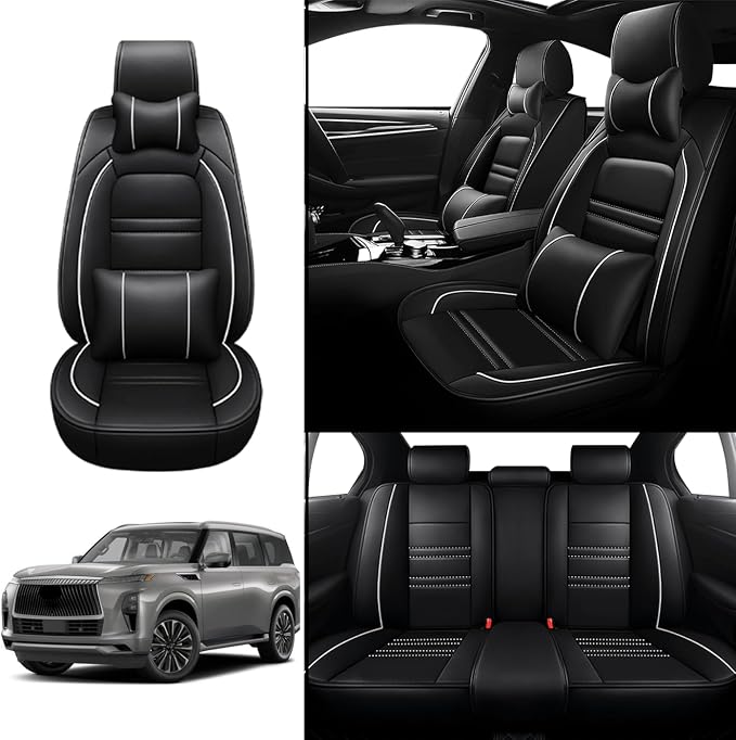 Car Seat Covers for Infiniti qx80 2014-2025 | 5-Seats Seat Covers, Waterproof - Image 2