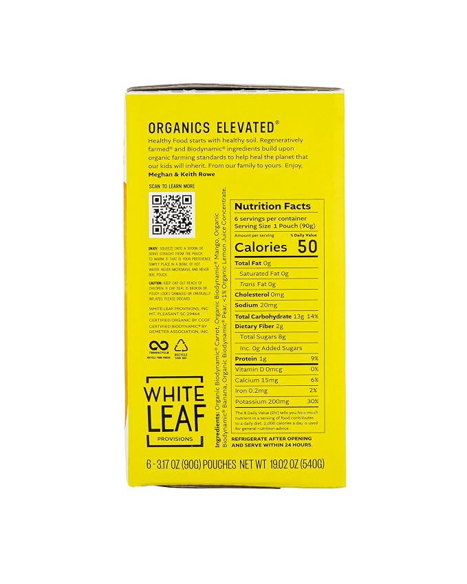 White Leaf Provisions Organic Purees / Baby Food Pouches - Image 2