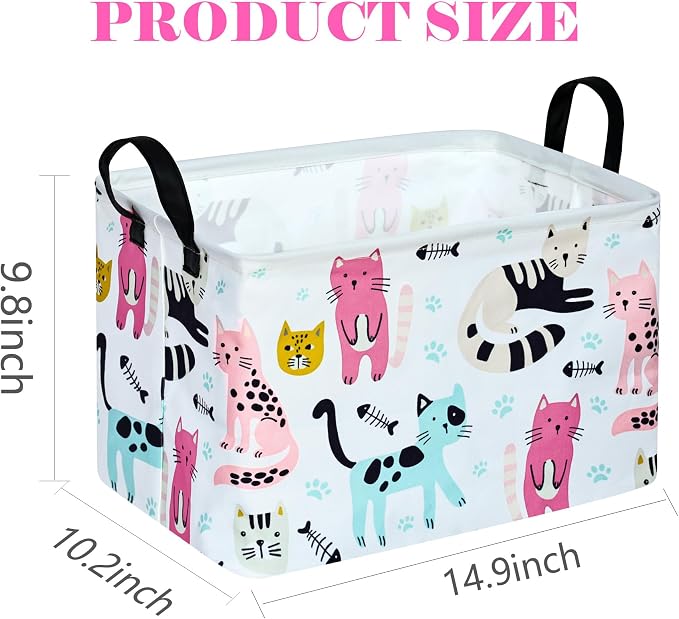 Cute Cat Pattern Gift Laundry Basket - Image 2
