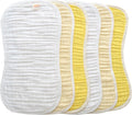 MUKIN Baby Muslin Burp Cloth Set of 6, Ultra Soft Absorbent Thick Cotton by MUKIN