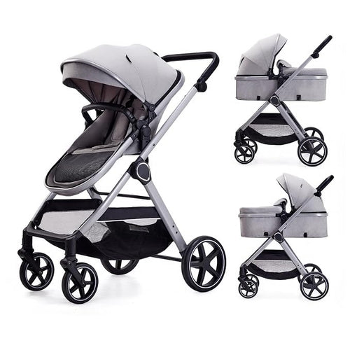 2 in 1 Baby Stroller, Newborn Infant Toddler Convertible Pram Stroller by Lortsybab