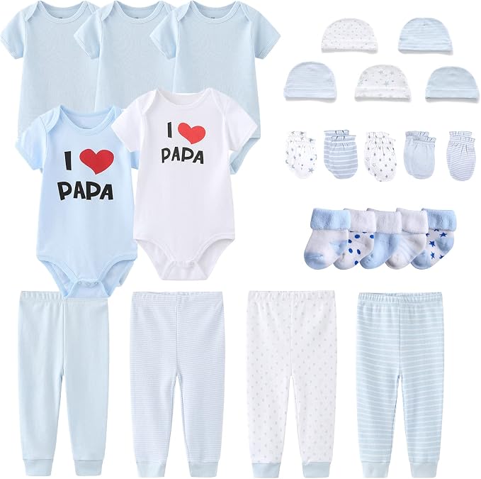 Newborn Layette Gift Set Bodysuits Pants by MAMIMAKA