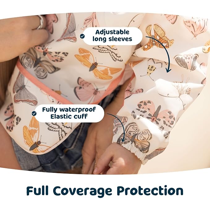 Tiny Twinkle Long Sleeve Bib for Babies & Toddlers – Waterproof Smock Bib for - Image 3