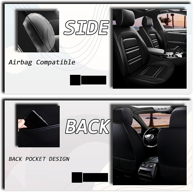 Seat Covers for VW Car Golf 2015-2019 | 5-Seats Leather Seat Covers - Image 6
