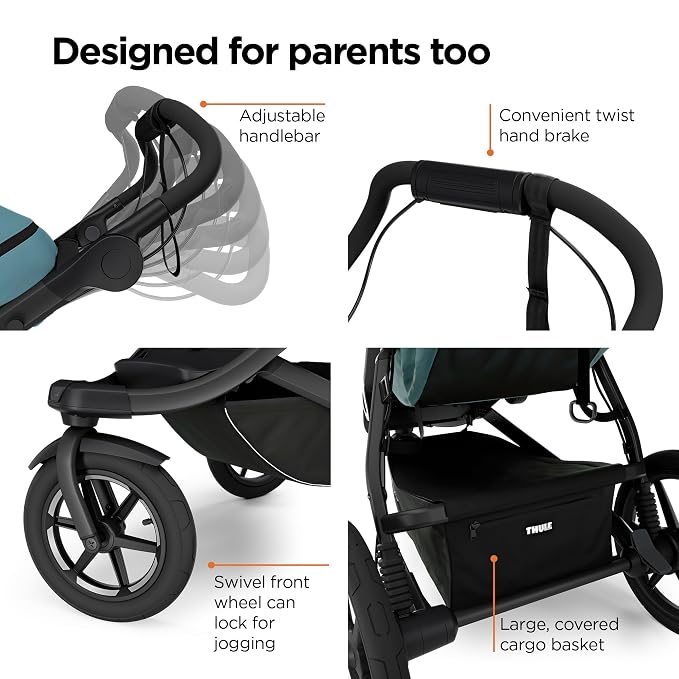 Thule Urban Glide 3 Single Child All-Terrain Stroller, Lightweight, Air-Filled - Image 9