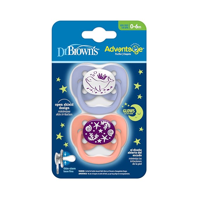 Dr. Brown's Advantage Baby Pacifiers, 0-6 Month, Glow-in-The-Dark, 0-6 Month - Image 19