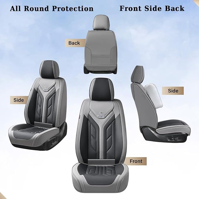 Coverado Car Seat Covers Full Set, Automotive Seat Covers Car Seat Protector - Image 4