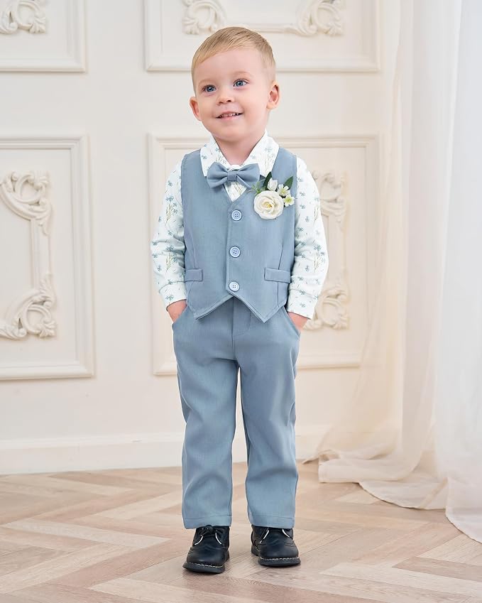 Coco&RARA Baby Boy Clothes Suits Infant Gentleman Outfits, Formal Dress - Image 2