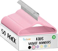 50 Premium Kids Velvet Hangers by TECHZOO