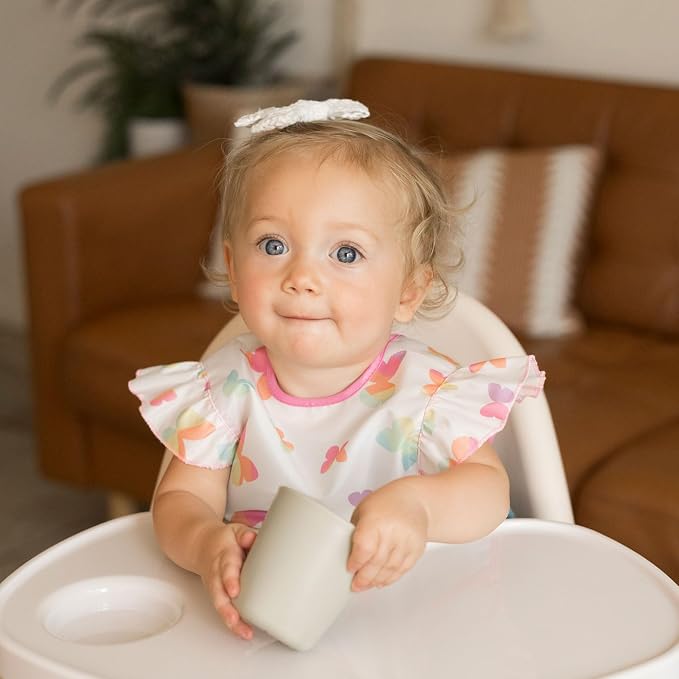 Tiny Twinkle Short Sleeve Apron Baby & Toddler Bib - Image 2