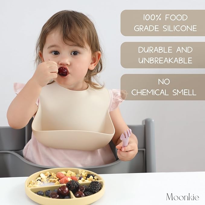 Moonkie Suction Plates for Baby | 100% Silicone BPA-Free Baby Plates - Image 9