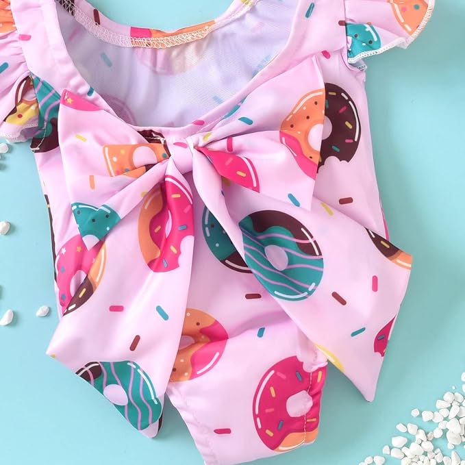 Toddler Girl Baby Ruffles Mermaid Fish Scale Swimsuit One Piece Swimwear - Image 6