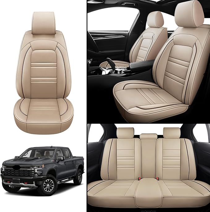 Seat Covers for Chevy Silverado 1500 2007-2025 | 5-Seats Leather Seat Covers - Image 2