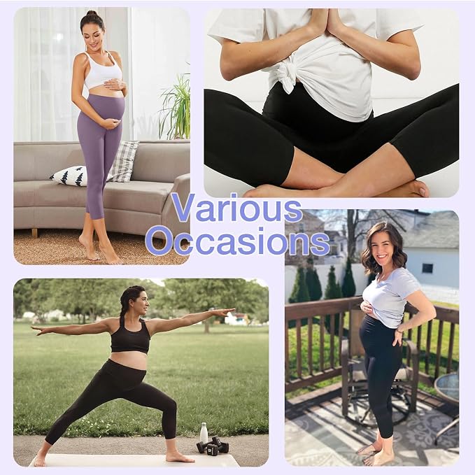 GROTEEN 3 Pack Women's Maternity Leggings - Image 3