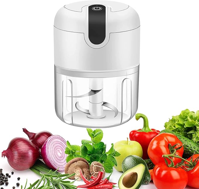 Electric Mini Garlic Chopper, Food Processor, Portable Cordless Garlic Mincer by Vshinic
