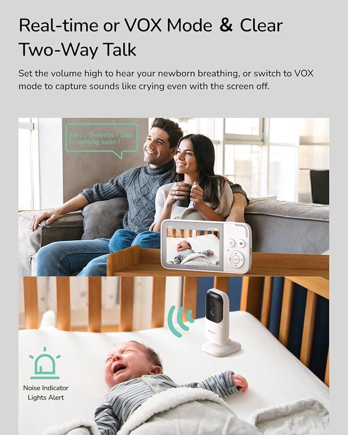 Dr.Care NeoView Video Baby Monitor -3.5” Screen, 2-Way Audio, Video Loop - Image 3